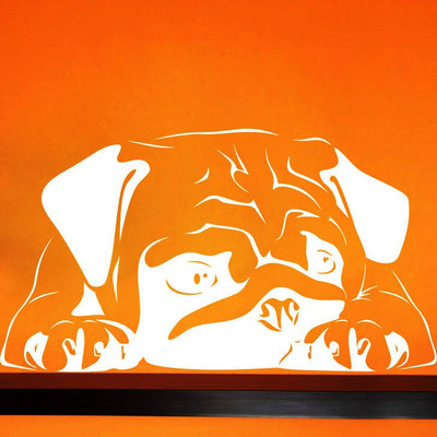 Creatick Studio 91.44 cm Chinese Pug Wall Decal Self Adhesive Sticker(Pack of 1)