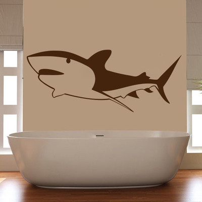 Creatick Studio 152.4 cm Shark Wall Decal Self Adhesive Sticker(Pack of 1)