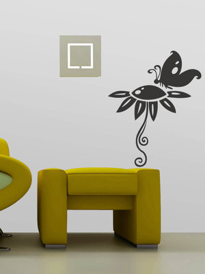 Trends on WALL 80 cm Beautiful Flower Self Adhesive Sticker(Pack of 1)