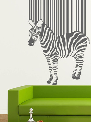 Trends on Wall  Animal Sticker(Pack of 1, Grey