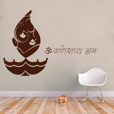 Creatick Studio 121.92 cm Ganesh Ji Wall Decal Self Adhesive Sticker(Pack of 1)