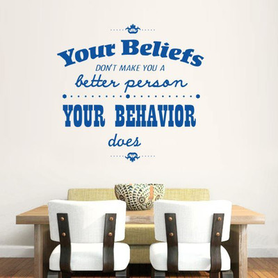 

Hoopoe Decor  Your belief and behavior Sticker(Pack of 1, Blue