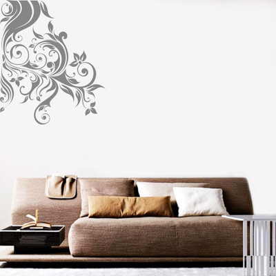 Creatick Studio 58 cm Creatick Studio Sided Swirl Design Wall Decal Self Adhesive Sticker(Pack of 1)