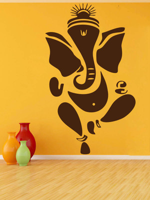 Creatick Studio 88.9 cm Gajanan Wall Decal Self Adhesive Sticker(Pack of 1)