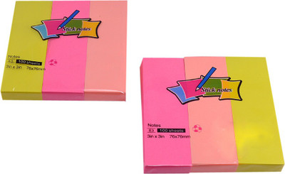 

Saamarth Impex  Self Sticky Notes Sticker(Pack of 6, Multi-color