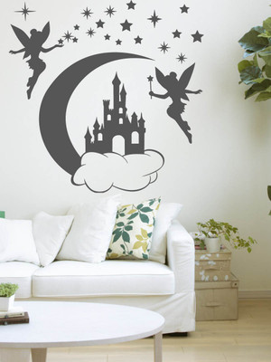 Trends on WALL 60 cm Castle Fairy Self Adhesive Sticker(Pack of 1)