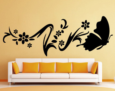 Creatick Studio 91.44 cm Butterfly Wall Sticker Self Adhesive Sticker(Pack of 1)