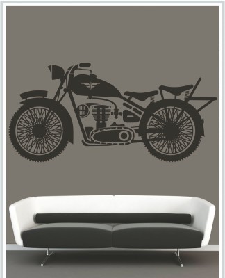 Decor Kafe 91 cm Gloob Decal Style Vinatge Bike Wall Self Adhesive Sticker(Pack of 1)