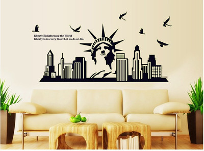 

Oren Empower Glow In The Dark - Statue Of Liberty Wall Sticker(65 cm X cm 130, Black)
