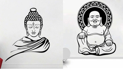 

Vsquare Studio  wall Sticker(Pack of 2, Black