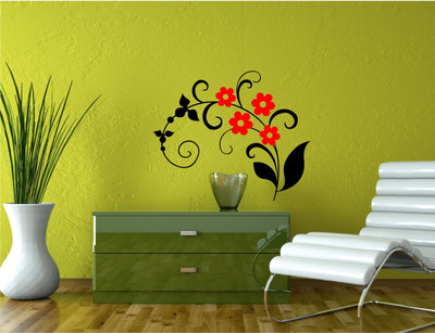 

Wall Guru  Adhesive Sticker(Pack of 1, Black;red