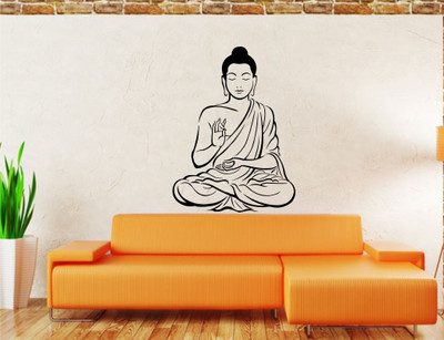 

Wall Guru  Self Adhesive Wall Decal Sticker(Pack of 1, Black
