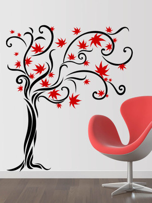 Trends on WALL 70 cm Beautifull Twine Tree Self Adhesive Sticker(Pack of 1)