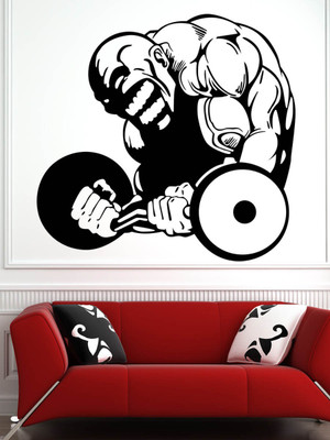 Trends on WALL 60 cm Bodybuilder Self Adhesive Sticker(Pack of 1)