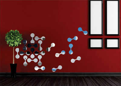 Wall1ders  Acrylic Sticker(Pack of 20, Silver