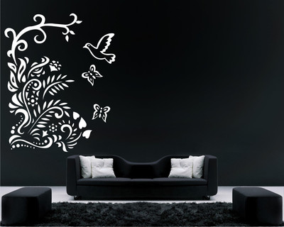 

Wall Guru  Self Adhesive Wall Decal Sticker(Pack of 1, White