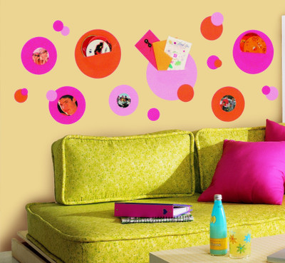 

Roommates Peel-off Sticker(Pack of 1), Pink and orange