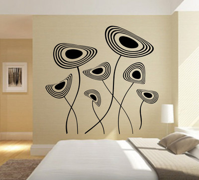 

Veldeco Flower [H54xW55]cm  cut work vinyl self adhesive walldecal Sticker(Pack of 1, Black