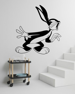 

Veldeco cartoon [H55xW50]cm  cut work vinyl self adhesive walldecal Sticker(Pack of 1, Black