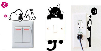 

Stickonn  Switch Sticker Sticker(Pack of 3, Black