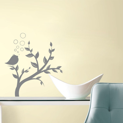 Creatick Studio 48 cm Creatick Studio Bird Tree Wall Decal Self Adhesive Sticker(Pack of 1)