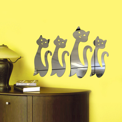 

Sehaz Artworks  Decals Sticker(Pack of 4, Silver