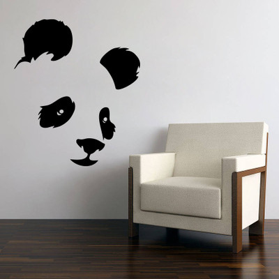 Creatick Studio 76.2 cm Bear Face Wall Sticker Self Adhesive Sticker(Pack of 1)