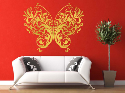 Creatick Studio 48 cm Creatick Studio ButterFly Wall Decal Self Adhesive Sticker(Pack of 1)