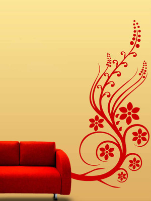 Trends on WALL 128 cm Floral Branch art Self Adhesive Sticker(Pack of 1)