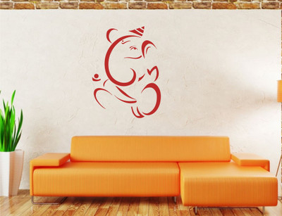 

Wall Guru  Self Adhesive Wall Decal Sticker(Pack of 1, Red