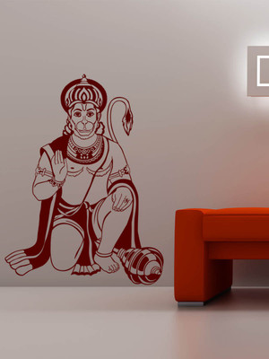 Trends on WALL 81 cm Lord Hanuman Sticker(Pack of 1)