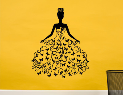 

Wall Guru  Self Adhesive Wall Decal Sticker(Pack of 1, Black