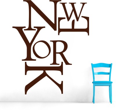 Creatick Studio 73.66 cm New York Wall Decal Self Adhesive Sticker(Pack of 1)