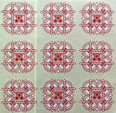 

Suman Creations  Magnetic Sticker Sticker(Pack of 6, Red