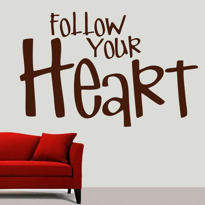 Creatick Studio 121.92 cm Follow Your Heart Wall Decal Self Adhesive Sticker(Pack of 1)