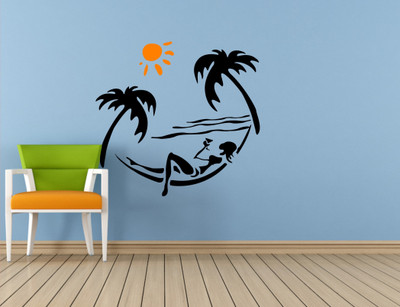 

Wall Guru  Self Adhesive Wall Decal Sticker(Pack of 1, Black