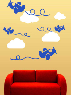 

Trends on Wall  Kids Sticker(Pack of 1, White;blue