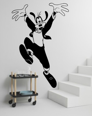 

Veldeco cartoon [H55xW37]cm  cut work vinyl self adhesive walldecal Sticker(Pack of 1, Black