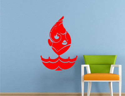 

Wall Guru  Self Adhesive Wall Decal Sticker(Pack of 1, Red