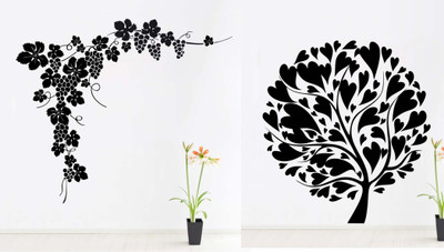 Vsquare Studio  Wall Sticker(Pack of 2, Black