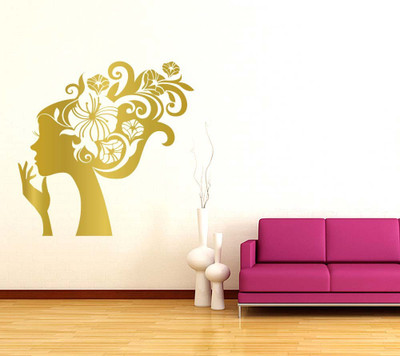 Creatick Studio 96 cm Creatick Studio Swirl Lady Wall Decal Self Adhesive Sticker(Pack of 1)