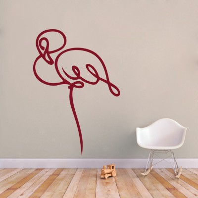 DECOR KAFE 40 cm Decor Kafe Flamingo Wall Decal Self Adhesive Sticker(Pack of 1)