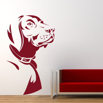 Creatick Studio 66.04 cm Dog Wall sticker Self Adhesive Sticker(Pack of 1)