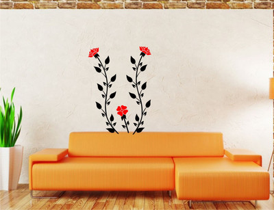 

Wall Guru  Adhesive Sticker(Pack of 1, Black;red