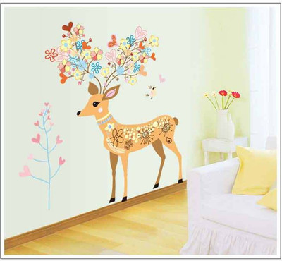 

Oren Empower Fantastic Deer Christmas Wall Sticker(97 cm X cm 100, Multicolor)