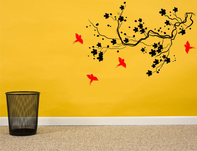 

Wall Guru  Self Adhesive Wall Decal Sticker(Pack of 1, Black