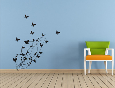 

Wall Guru  Self Adhesive Wall Decal Sticker(Pack of 1, Black
