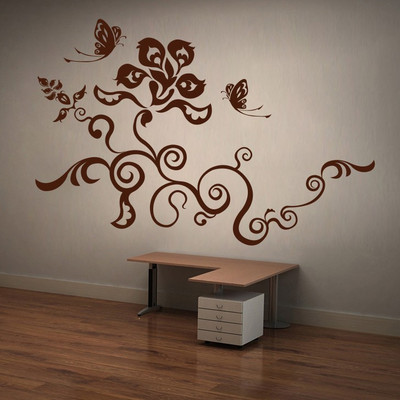 decor kafe Large Wall Sticker For Bedroom(Pack of 1)
