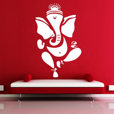 Creatick Studio 88.9 cm Gajanan Wall Decal Self Adhesive Sticker(Pack of 1)