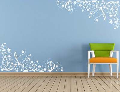 

Wall Guru  Self Adhesive Wall Decal Sticker(Pack of 1, White